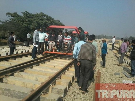 First BG Trolley arrived to inspect BG work at Dharmanagar First BG Trolley arrived to inspect BG work at Dharmanagar